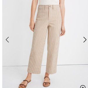 Madewell Emmett Wide Leg Pants - Slim, Gingham